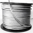Baron 695938 Aircraft Cable, 1/4 in Dia, 250 ft L, 1400 lb Working Load, Steel, Galvanized
