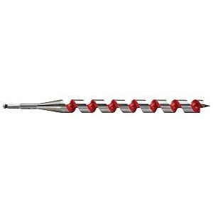 Milwaukee 48-13-6250 Ship Auger Bit, 1-1/4 in Dia, 18 in OAL, Spiral Flute, 7/16 in Dia Shank, Hex Shank