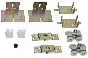 National Hardware N236-023 Pocket Door Hardware Kit, Plastic/Steel, Zinc-Plated