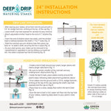 Deep Drip For 1/4 in. Tubing Drip Irrigation Watering Stake 24 in. H 1 pk