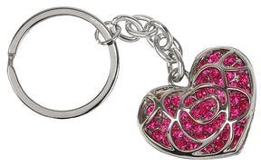 Hy-Ko KH706 Key Chain, Pink Cut Out, Split Ring, Pack of 5