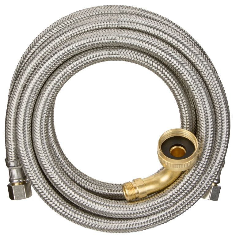 Keeney PP25896 Dishwasher Supply Line, Stainless Steel, 8 ft L Dimensions