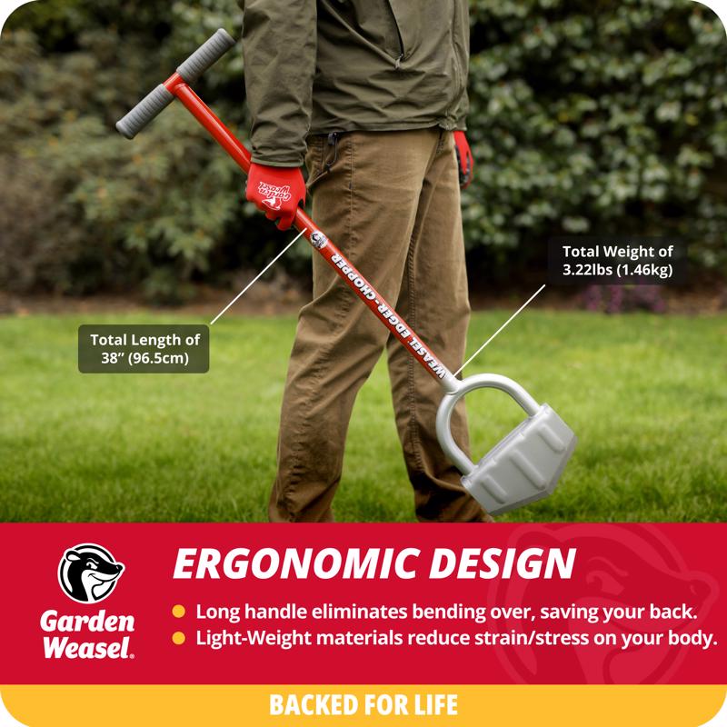 Garden Weasel Carbon Steel Garden Edger Steel Handle