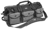 Bucket Boss Professional Series 65024 Extreme Big Daddy Tool Bag, 26 in W, 11 in D, 12 in H, 28-Pocket, Poly Fabric
