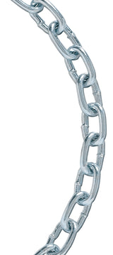 Baron 7252 Twist Link Machine Chain, #2/0, 70 ft L, 520 lb Working Load, Steel, Zinc-Plated