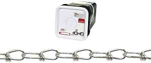 Baron 6242 Double Loop Chain, #2, 275 ft L, Steel, Zinc