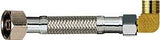 Plumb Pak PP23833 Dishwasher Connector, 3/8 in, Compression x MIP, Stainless Steel