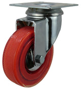 Shepherd Hardware 6266 Color Designer Caster, 3 in Dia Wheel, 2 in W Wheel, Polyurethane Wheel, Red, 132 lb