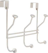 Amerock H55548S Series Hook, 9-3/4 in L x 9-5/16 in W x 5-1/3 in H Dimensions, Silver, 3-Hook, Steel, Pack of 2