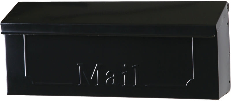 Gibraltar Mailboxes Townhouse THHB0001 Mailbox, 260 cu-in, Steel, Powder-Coated, Black, 15.2 in W, 3.9 in D, 6.1 in H