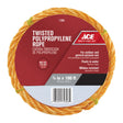 Ace 3/8 in. D X 100 ft. L Yellow Twisted Poly Rope