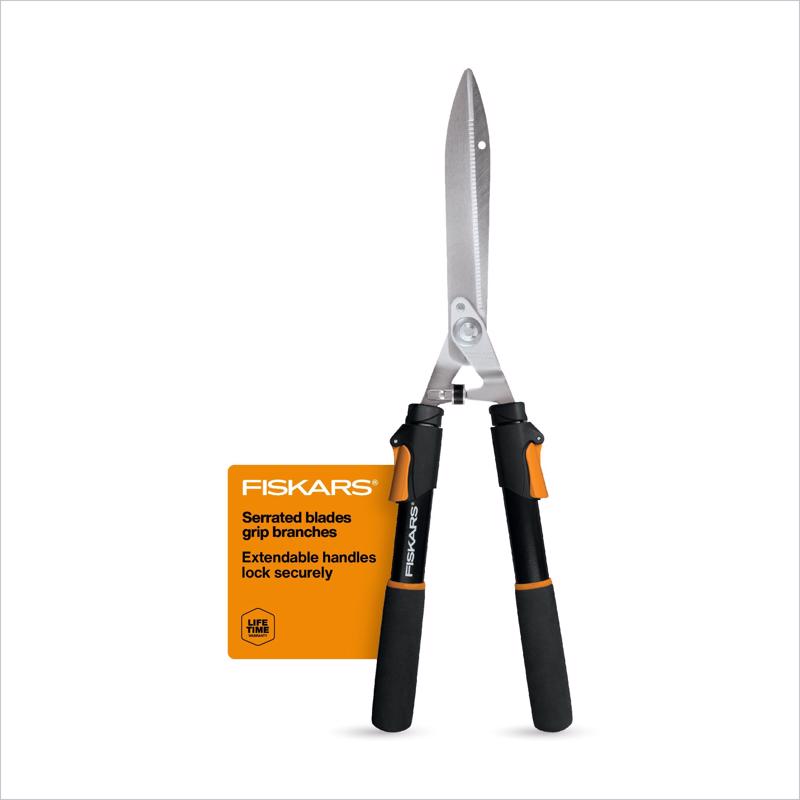 Fiskars 10 in. Steel Serrated Hedge Shears