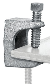 SuperStrut Z500-25 Beam Clamp, 29/32 in, Iron, Silver, Electro-Plated, Hanging, Rod Mounting