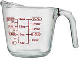 Anchor Hocking 551770L13 Measuring Cup, Glass, Clear 2-Cup, Pack of 4