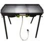 Barbour PS217 Patio Stove with Griddle Tapper, 2-Burner, Propane Gas, 30,000 Btu, Aluminum/Steel