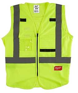 Milwaukee 48-73-5021 High-Visibility Safety Vest, S, M, Regular, Unisex, Fits to Chest Size: 38 to 42 in