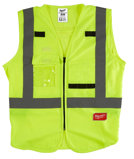 Milwaukee 48-73-5021 High-Visibility Safety Vest, S, M, Regular, Unisex, Fits to Chest Size: 38 to 42 in