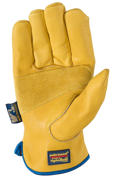 Wells Lamont 1168M Work Gloves, Men's, M, 8 to 8-1/2 in L, Keystone Thumb, Open, Shirred Cuff, Cowhide Leather