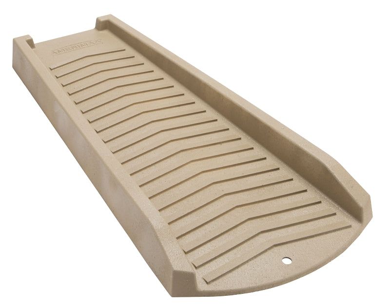 Amerimax 3013-12 Splash Block, 24 in L, 6 in W, Polycarbonate, Stone