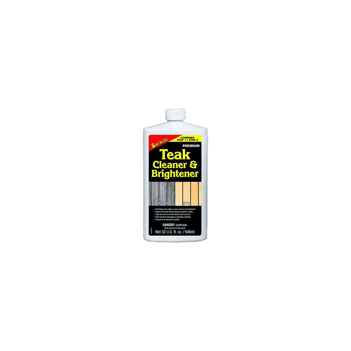 Starbrite 94932 One Step Teak Cleaner & Brightener, 32 oz.