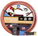Swan ContractorPLUS CSNCG34075 Heavy-Duty Garden Hose, 3/4 in, 75 ft L, Female, Rubber/Vinyl, Red