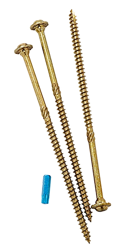 GRK Fasteners RSS 10163 Structural Screw, 1/4 in Thread, 3-1/2 in L, W-Cut Thread, Washer Head, Recessed Star Drive