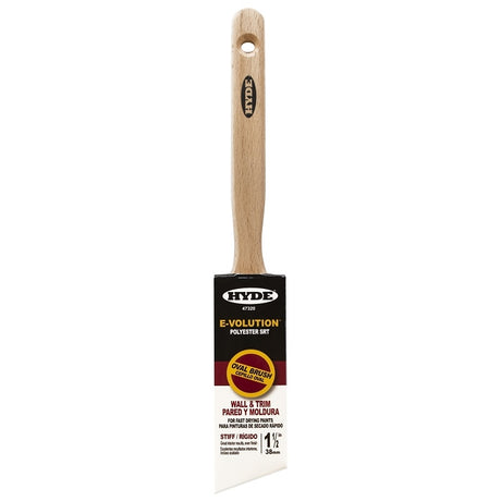 Hyde 47320 Paint Brush, Oval, Stiff Brush, 1-1/2 in L Bristle, Polyester Bristle, 6/PK