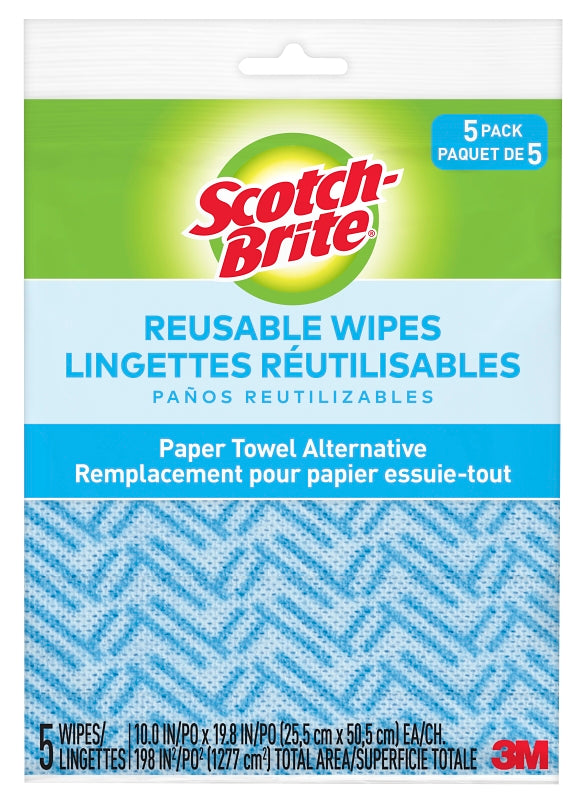 Scotch-Brite 9053-12-SM Reusable Wipe, 11-1/2 in L, 19-1/2 in W