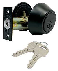 ProSource DLX92-SP5V24 Deadbolt, 3 Grade, Brass Key Key, Metal, Matte Black, 2-3/8, 2-3/4 in Backset, KW1 Keyway, Pack of 3