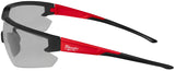Milwaukee 48-73-2105 Safety Glasses, Unisex, Scratch-Resistant Lens, Polycarbonate Lens, Plastic Frame, Black/Red Frame