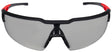 Milwaukee 48-73-2105 Safety Glasses, Unisex, Scratch-Resistant Lens, Polycarbonate Lens, Plastic Frame, Black/Red Frame