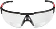 Milwaukee 48-73-2202 Safety Glasses, Unisex, Scratch-Resistant Lens, Polycarbonate Lens, Plastic Frame, Black/Red Frame
