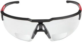 Milwaukee 48-73-2204 Safety Glasses, Unisex, Scratch-Resistant Lens, Polycarbonate Lens, Plastic Frame, Black/Red Frame