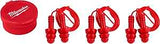 Milwaukee 48-73-3151 Reusable Ear Plugs, 26 dB NRR, Silicone, Red
