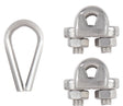 National Hardware N100-345 Cable Clamp Kit, 1/4 in Dia Cable, 1-1/4 in L, Stainless Steel