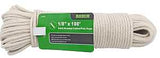 Baron 14200 Rope, 1/8 in Dia, 100 ft L, 18 lb Working Load, Cotton/Polypropylene, White