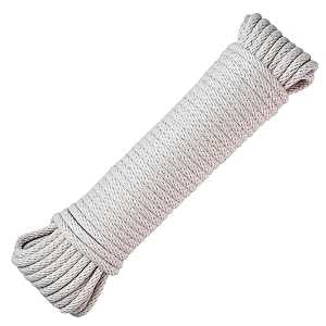 Baron 52800 Cord, 1/4 in Dia, 100 ft L, 45 lb Working Load, Cotton/Poly, White