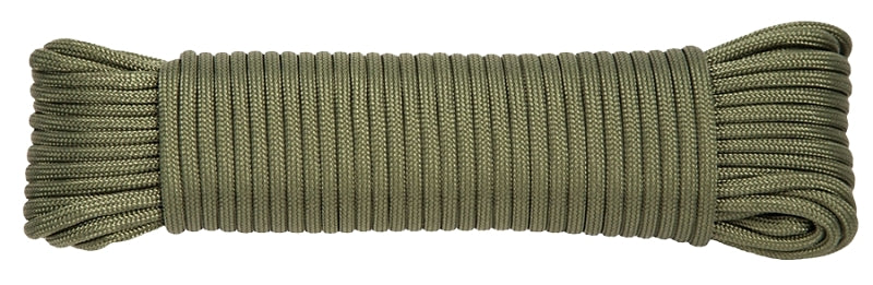 Baron 63018 Cord, 5/32 in Dia, 100 ft L, 5/32 in, 110 lb Working Load, Polyester, Olive