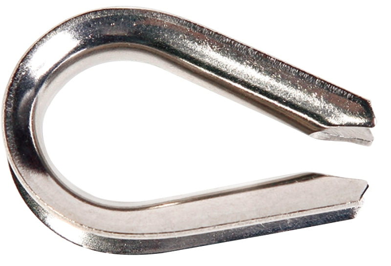 Baron 264EG-1/8 Wire Rope Thimble, 1/8 in Dia Cable, Steel, Electro-Galvanized, Pack of 25