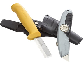 Hultafors 381070U Series Combination Knife Set, Includes: Double Holster, Chisel Knife and Utility Knife, 2-Piece