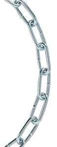 Baron 7268 Straight Link Chain, #2, 125 ft L, 310 lb Working Load, Carbon Steel, Electro-Galvanized/Zinc