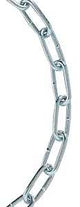 Baron 7268 Straight Link Chain, #2, 125 ft L, 310 lb Working Load, Carbon Steel, Electro-Galvanized/Zinc