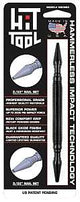 Hit Tool NS2NS3 Hammerless Combination Nail Set, 2/32, 3/32 in Tip, 7 in L, Steel, Black Oxide