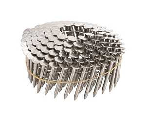 Stinger 0611074S Roofing Nail, 1-1/4 in L, 0.12 in Gauge, 316 Stainless Steel, Flat Head, Ring Shank