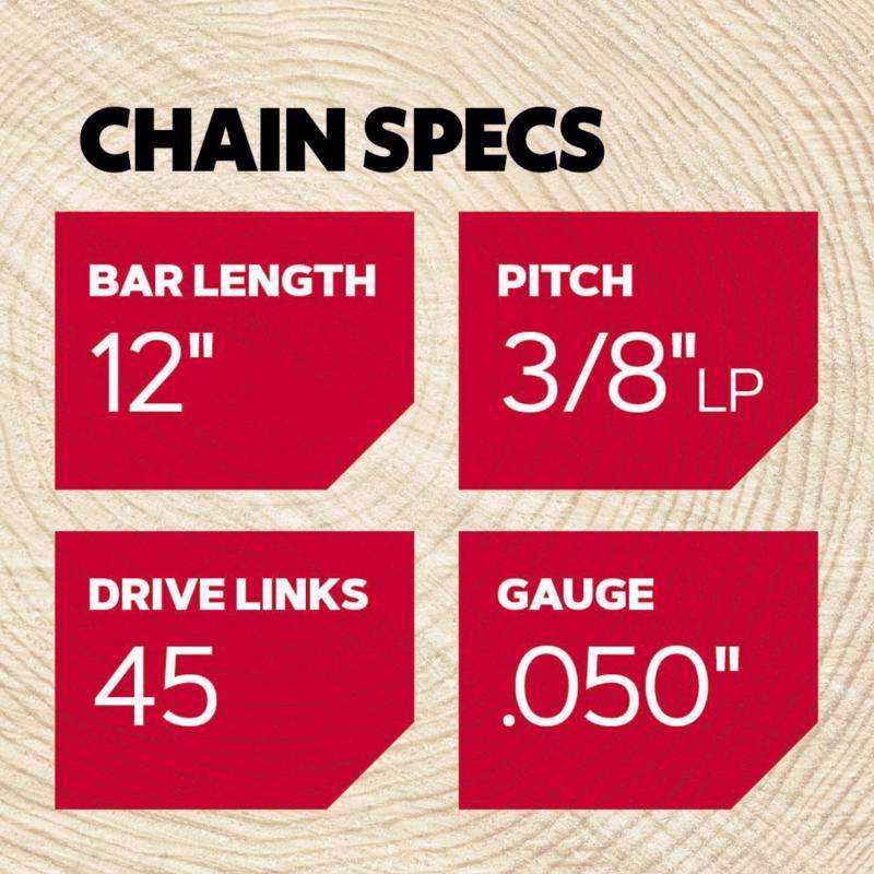 Oregon AdvanceCut S45 12 in. Chainsaw Chain 45 links