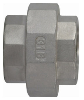Anderson Metals 62606BAG Pipe Union, 1-1/4 in, FPT, Stainless Steel, 150 psi Pressure