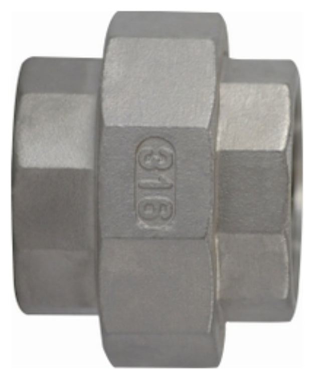 Anderson Metals 62606BAG Pipe Union, 1-1/4 in, FPT, Stainless Steel, 150 psi Pressure