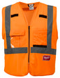 Milwaukee 48-73-5032 Safety Vest, L/XL, Men's, Fits to Chest Size: 42 to 46 in, Polyester, High-Visibility Orange