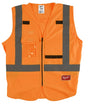 Milwaukee 48-73-5033 Safety Vest, 2XL/3XL, Men's, Fits to Chest Size: 46 to 50 in, Polyester, High-Visibility Orange