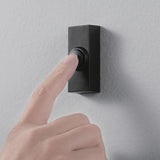 Heath Zenith 18000159 Pushbutton Doorbell, Wireless, Rectangular, Black